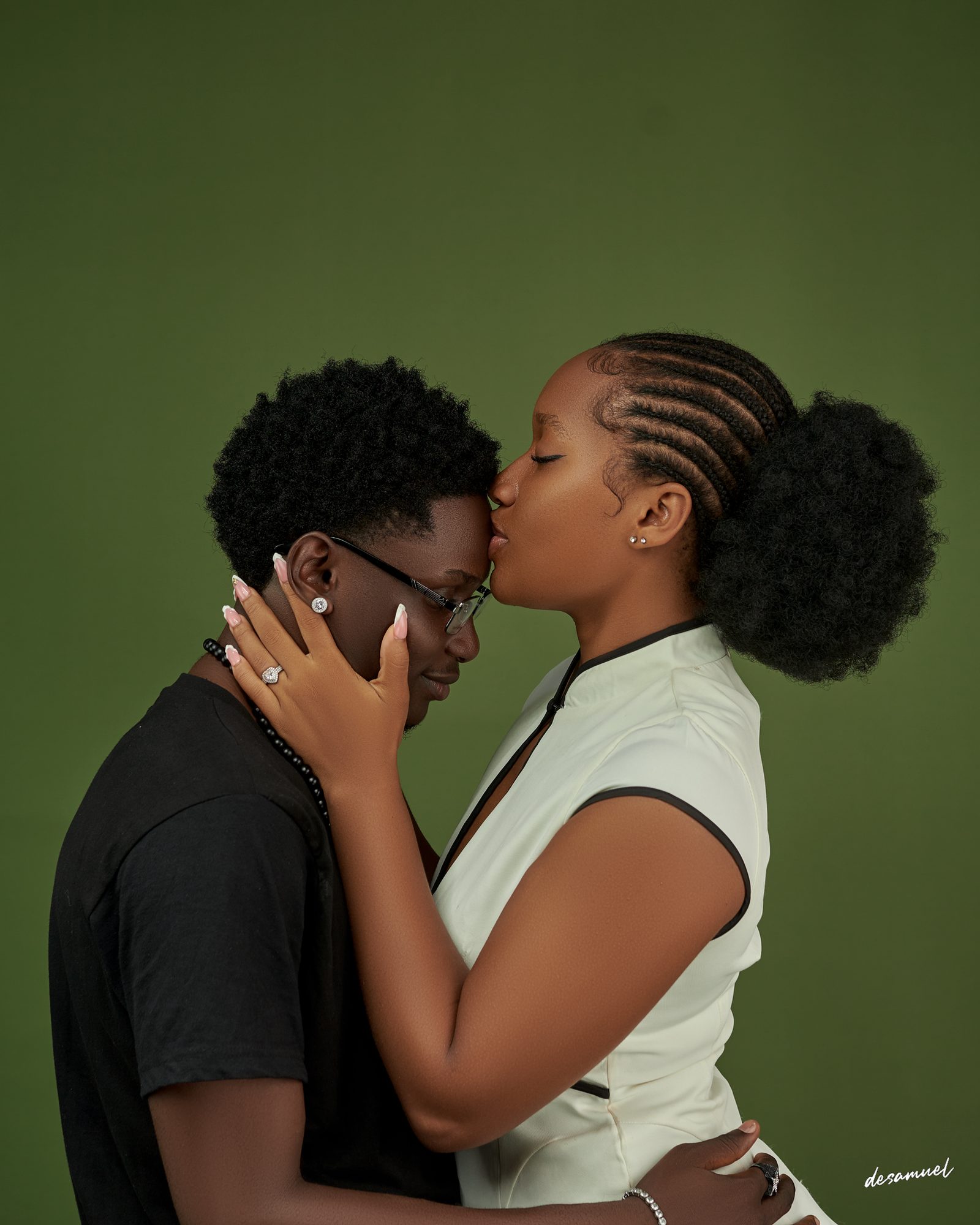 A kiss on the forehead